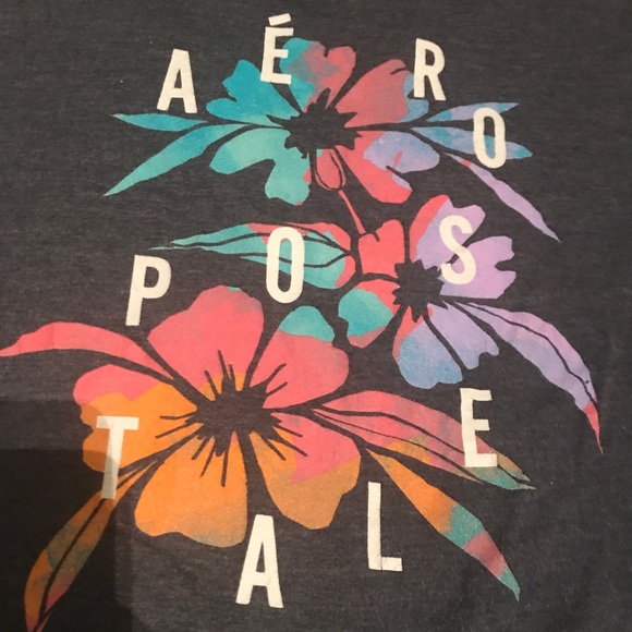 Aeropostale tropical floral t-shirt junior XL - Picture 2 of 4